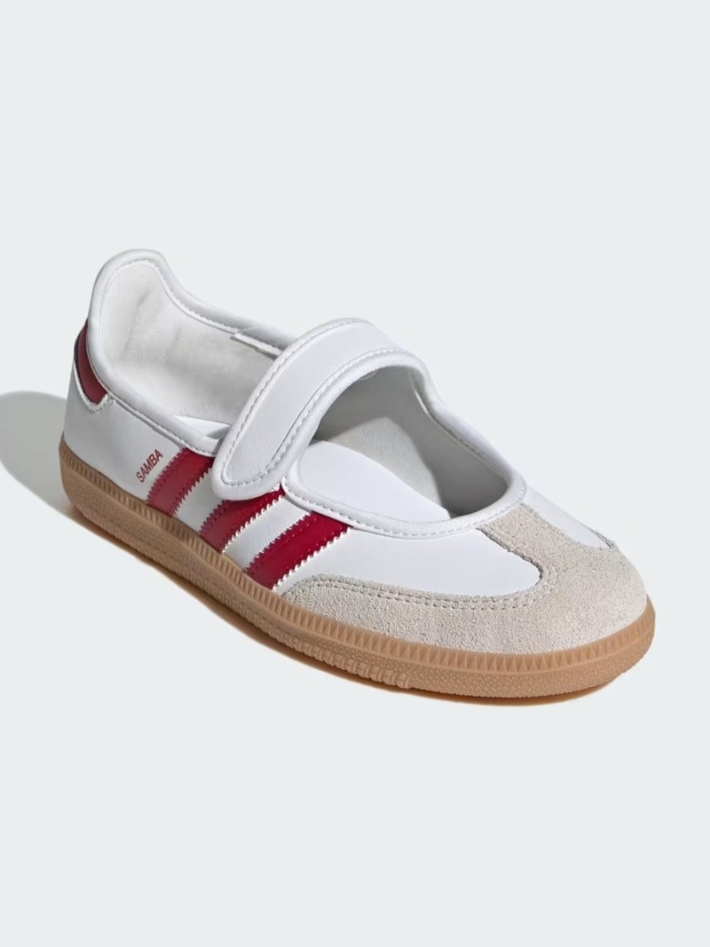 adidas White and Pink Women's Mary Jane Sneakers - Picture 8 of 9
